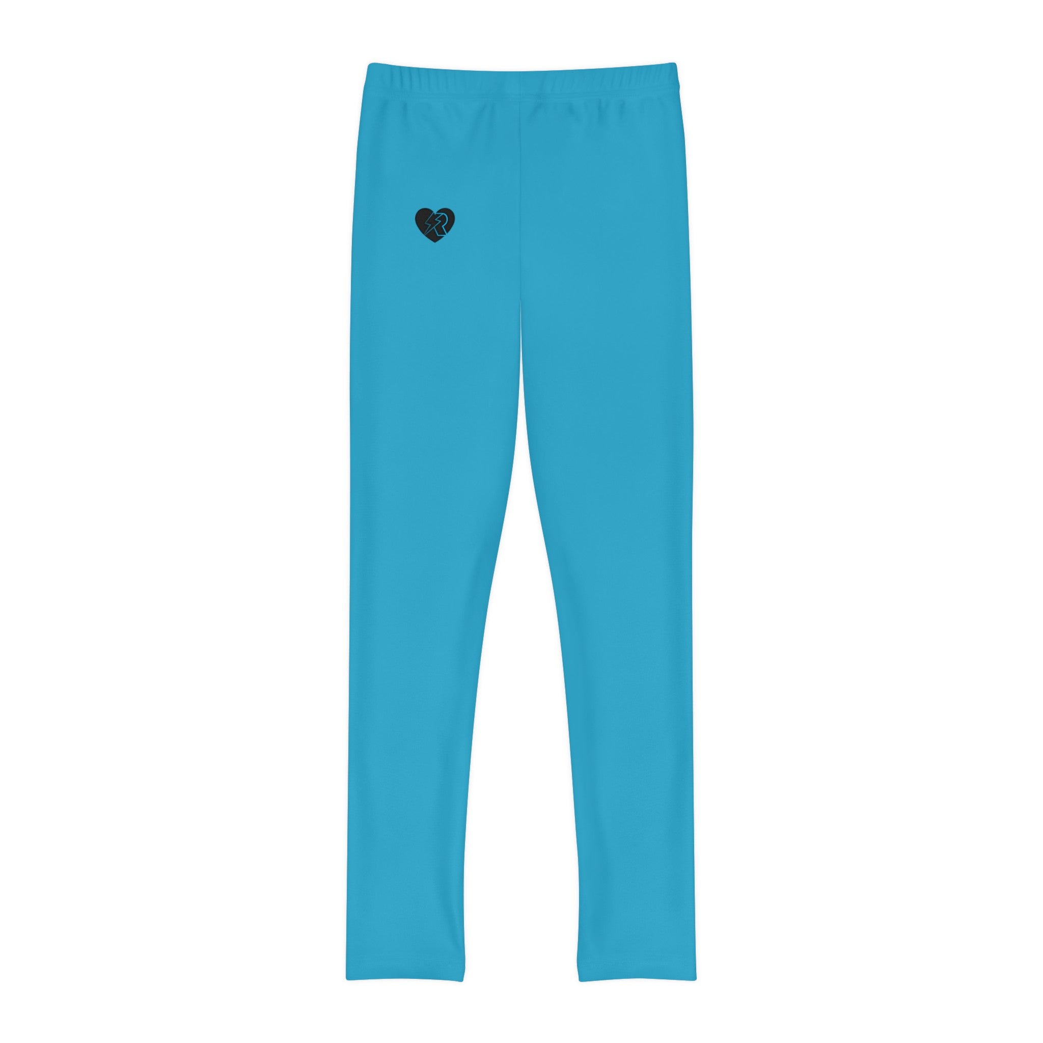 SHE REBEL - Blue Rebel Heart Girls' Leggings (Ages 12 M - 12 Years)